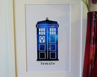 the future is female! Whovian print in wait of the thirteenth doctor!