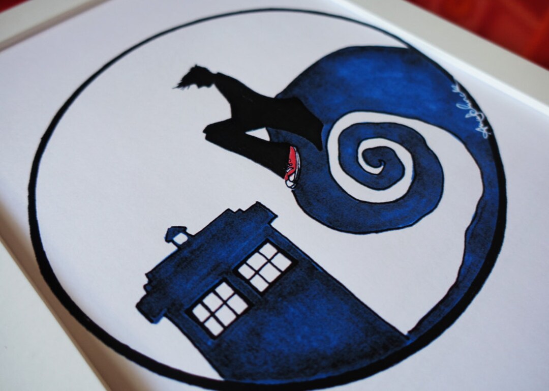 A Wibbly Wobbly Timey Wimey Print of My Original Doctor Who Tardis ...