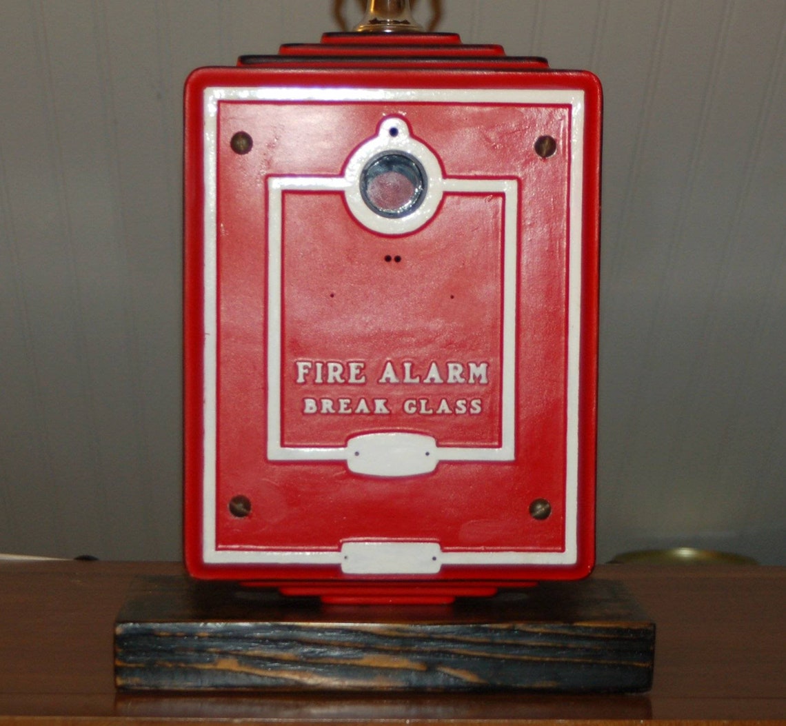 AUTOCALL FIRE ALARM Table Lamp Firefighter Industrial Fireman Etsy