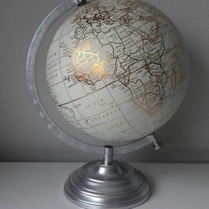 Hand painted globe. Travel gift. Custom globe. Travel theme. You are my favourite adventure. Travel quote image 4
