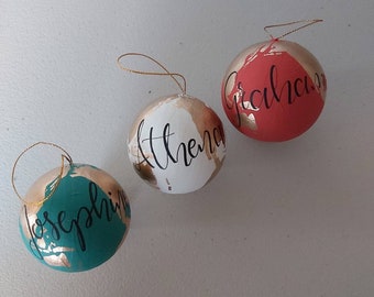 Christmas Travel Gift. Map Globe Bauble Ornament 8cm. World map bauble Wedding favours. Travel wedding.