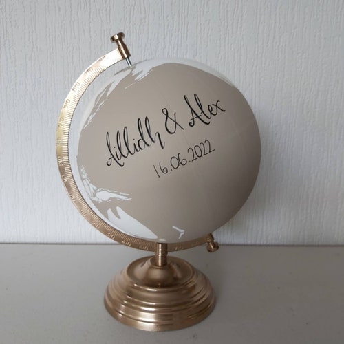 Wedding Globe Rustic Wedding Guest Book Sign Acrylic Wedding Etsy