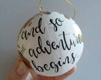 Christmas Travel Gift. Map Globe Bauble Ornament 8cm. Wedding favours. Travel wedding. World map bauble