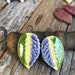 1 Pair of Ceramic Leaf Earring Findings | DIY Ceramic Jewelry | Stoneware leaf earring findings | Leaf Charm | DIY Pottery Jewelry Supply