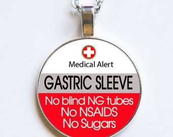 Medic Alert, Gastric Sleeve or Bypass, Medic Alert Necklace