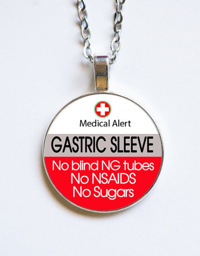 Medic Alert, Gastric Sleeve or Bypass, Medic Alert Necklace image 1