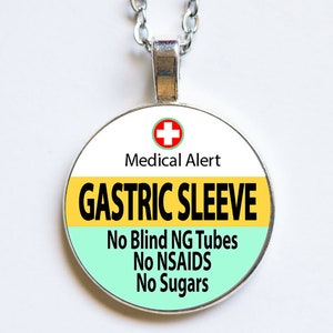 Medic Alert, Gastric Sleeve or Bypass, Medic Alert Necklace image 2