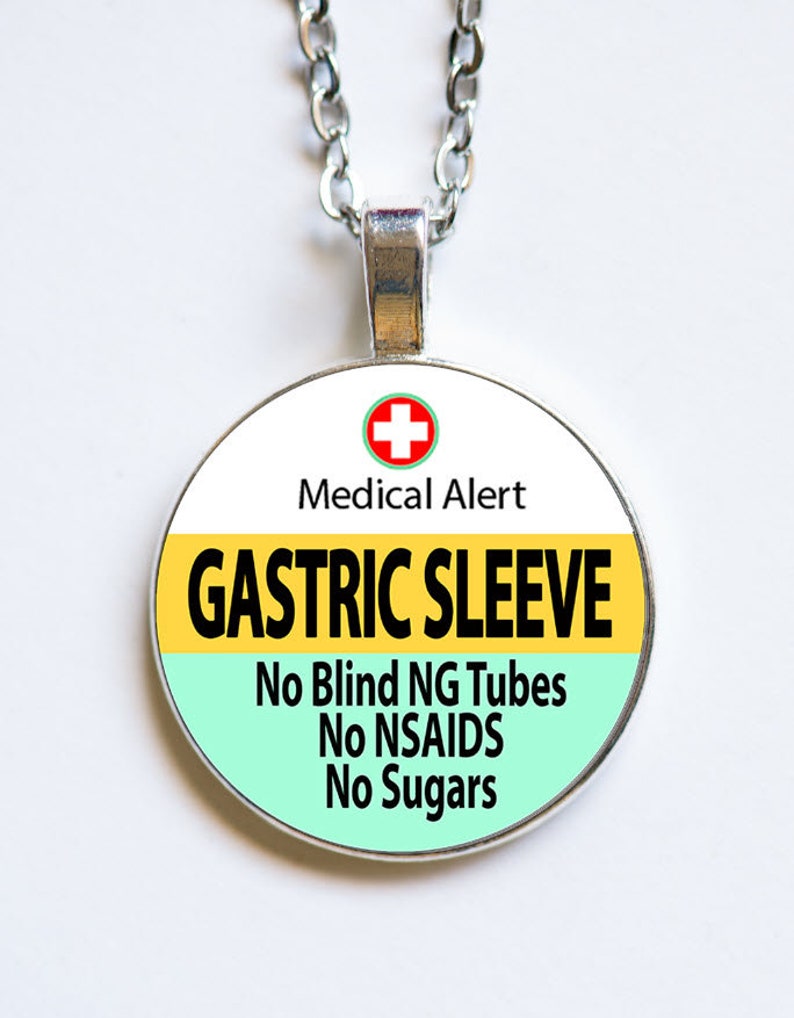 Medic Alert, Gastric Sleeve or Bypass, Medic Alert Necklace image 2