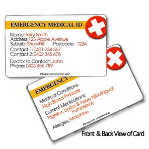 Medic Alert, Medical Alert - Emergency Medical ID Card