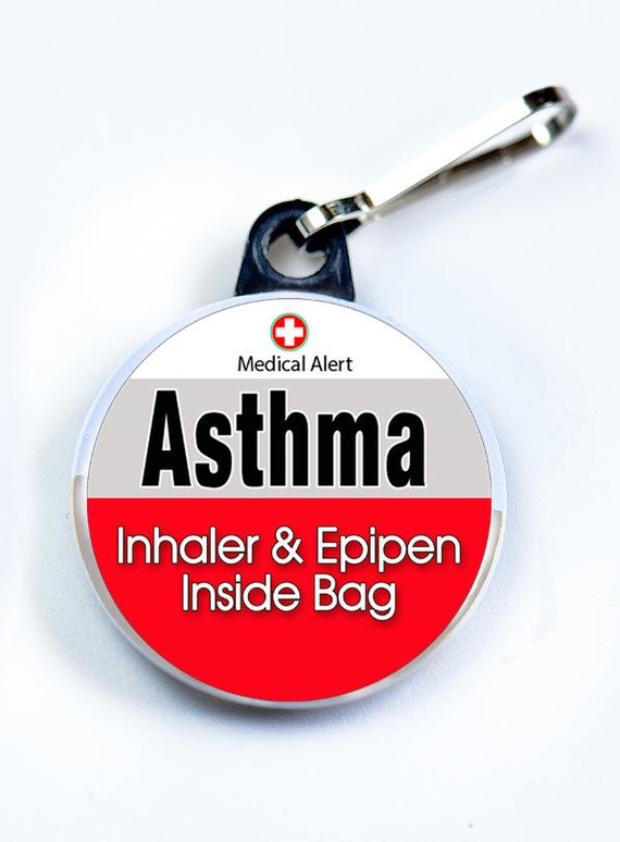 Medic Alert Asthma Inhaler & Epipen Inside Bag Pin Button - Etsy
