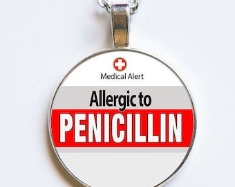 Medic Alert, Allergic to Penicillin, Medic Alert Necklace, Penicillin Allergy, Morphine Allergy, Medical Necklace