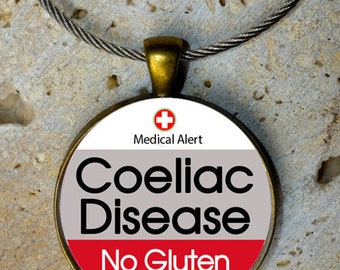 Medic Alert, Medical Alert Bag Tag - Coeliac Disease, Medical Alert, Backpack Tag, Bag Tag,Sports Bag Tag, Keyring, Keychain