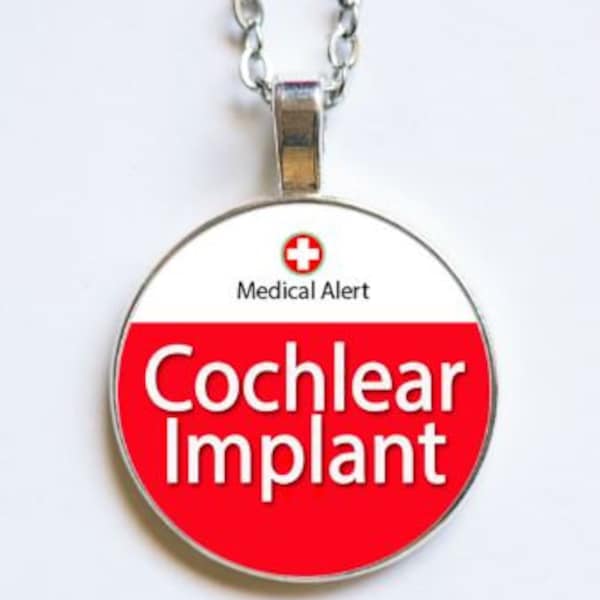 Medic Alert, Hearing Impaired - Hearing Aided or Cochlear Implant, No MRI - Cochlear Implant, Necklace, Medical Alert Necklace, Gift