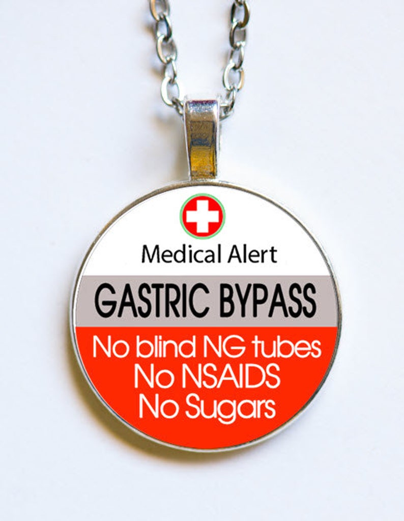 Medic Alert, Gastric Sleeve or Bypass, Medic Alert Necklace image 3