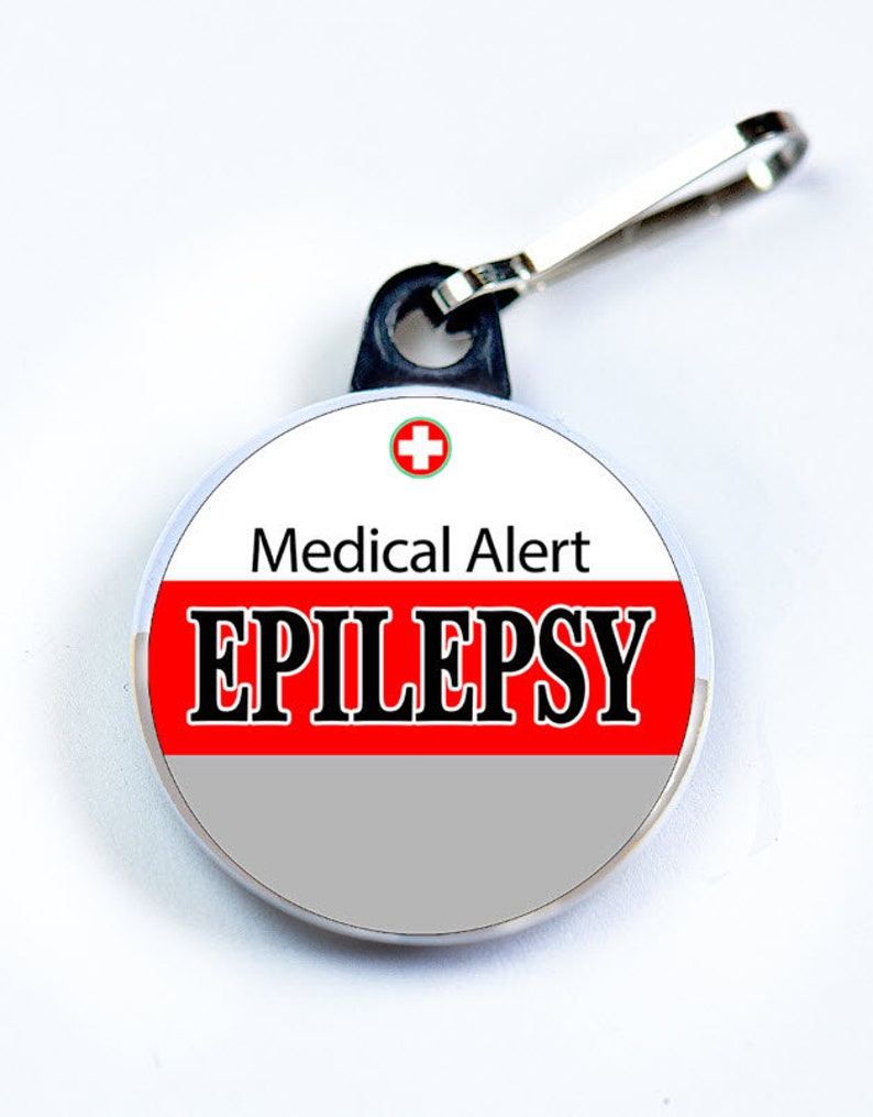 Medic Alert Epilepsy Medic Alert Pin Button With Zipper Etsy Australia