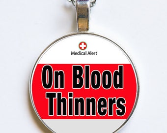 Medic Alert, On Blood Thinners, Necklace, Medical Alert Necklace, Gift