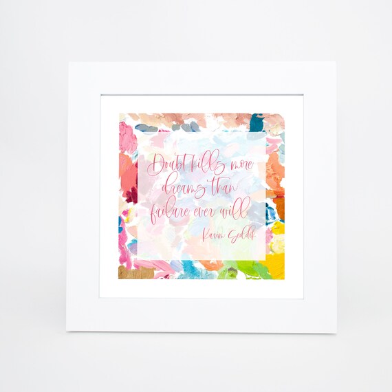 Splatter Abstract Art Quote 8x8 Print Etsy
