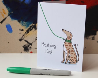 Best dog Dad A6 greeting card, Father's Day card, Card from the Dog, Dog Dad gift, Greatest Dog Dad