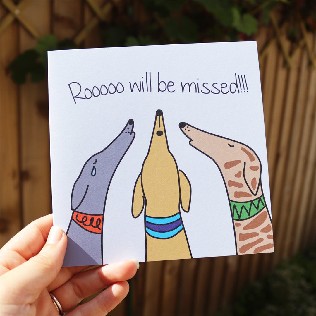 Rooo Will Be Missed Dog Card - Etsy