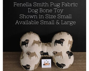 Fenella Smith Pug Fabric Toy Bone