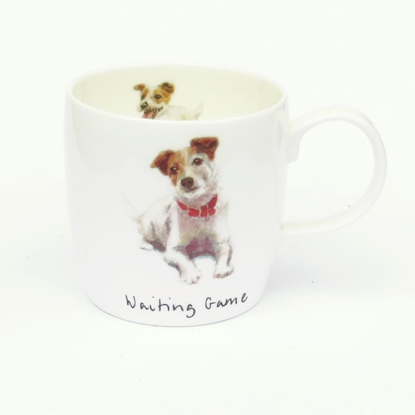 Jack Russell Fine Bone China Illustrierte Tasse Made in Großbritannien