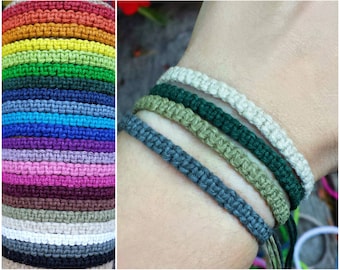 Hemp Bracelet - For Men or Women - Made to Order Friendship Bracelet - Summer Surfer Casual String Hippie Woven Jewelry