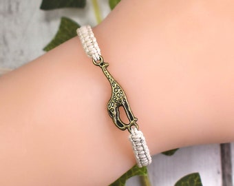 EPJ Giraffe with Four Horns and Tail Snake Chain Charm Bracelet EPJ Giraffe with Four Horns and Tail Snake Chain Charm Bracelet