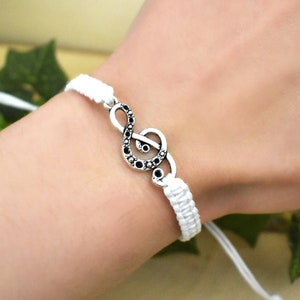 Pulseira de cânhamo com clave de sol para homens ou mulheres - Joias musicais ajustáveis, presentes para músicos e amantes da música - Pulseira de cordas de macramê