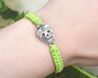 Tricolor Strech Bracelet Spooky Season Sugar Skulls