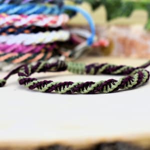 Double Helix Hemp Bracelet - DNA Jewelry - Twisted String Bracelet - Gift for Science Lover - Genetics Gift for Men or Women - Made to Order