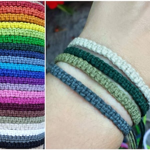 Hemp Bracelet - For Men or Women - Made to Order Friendship Bracelet - Summer Surfer Casual String Hippie Woven Jewelry