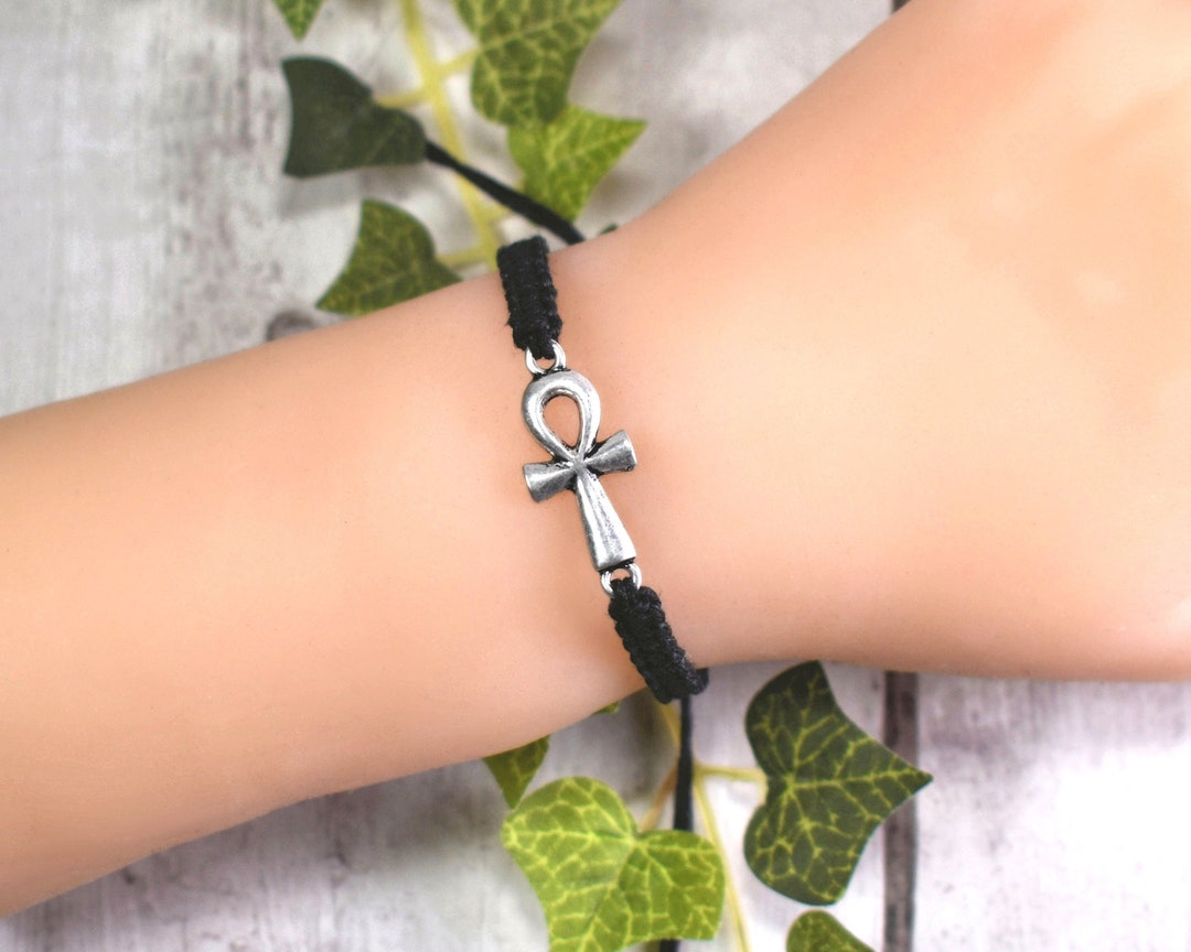 Ankh Bracelet Life Bracelet Adjustable Hemp Jewelry Egyptian