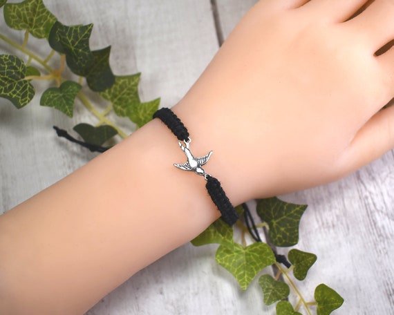 Blue Bird Bracelet Bluebird Bracelet Flying Sparrow Bird In