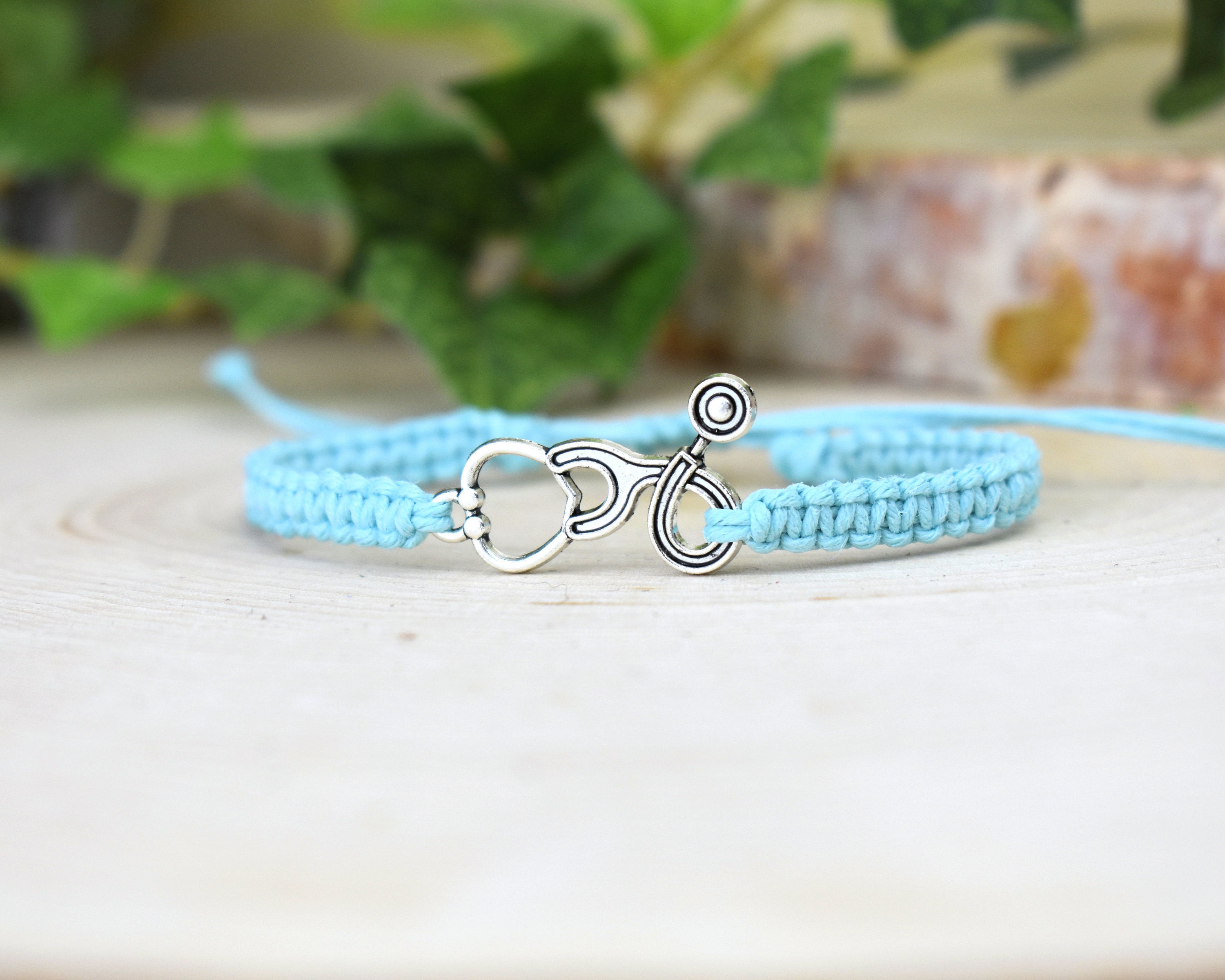 Stethoscope Bracelet Nurse Gift Adjustable Hemp Bracelet Etsy