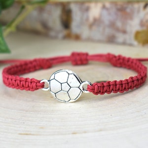 Soccer Bracelet - Sports Bracelet - Soccer Mom or Dad Gift - End of Season Coach Gifts - Adjustable - Men, Women, Boys, Girls, Football