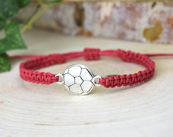 Soccer Bracelet - Sports Bracelet - Soccer Mom or Dad Gift - End of Season Coach Gifts - Adjustable - Men, Women, Boys, Girls, Football