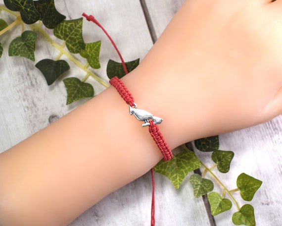 Cardinal Bird Bracelet