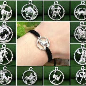 Zodiac Bracelet - Aries, Taurus, Gemini, Cancer, Leo, Virgo, Libra, Scorpio, Sagittarius, Capricorn, Aquarius, Pisces, Jewelry Birthday Gift