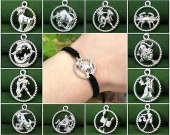 Zodiac Bracelet - Aries, Taurus, Gemini, Cancer, Leo, Virgo, Libra, Scorpio, Sagittarius, Capricorn, Aquarius, Pisces, Jewelry Birthday Gift