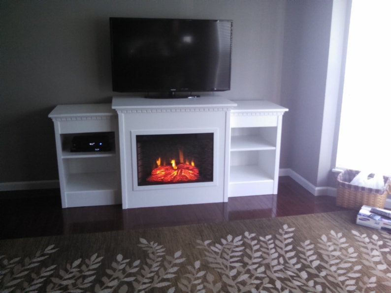 Custom Electric Fireplace Mantel Entertainment Center Tv Stand