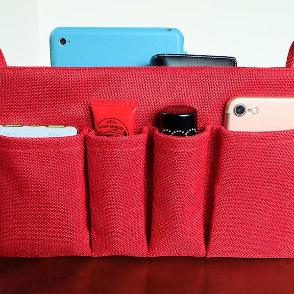 Scarlet Bright Red Purse Organizer Bag Insert Louis Vuitton LV Speedy35 Neverfull MM Tivoli GM Longchamp Le Pliage Neo Large Size by cnx2u