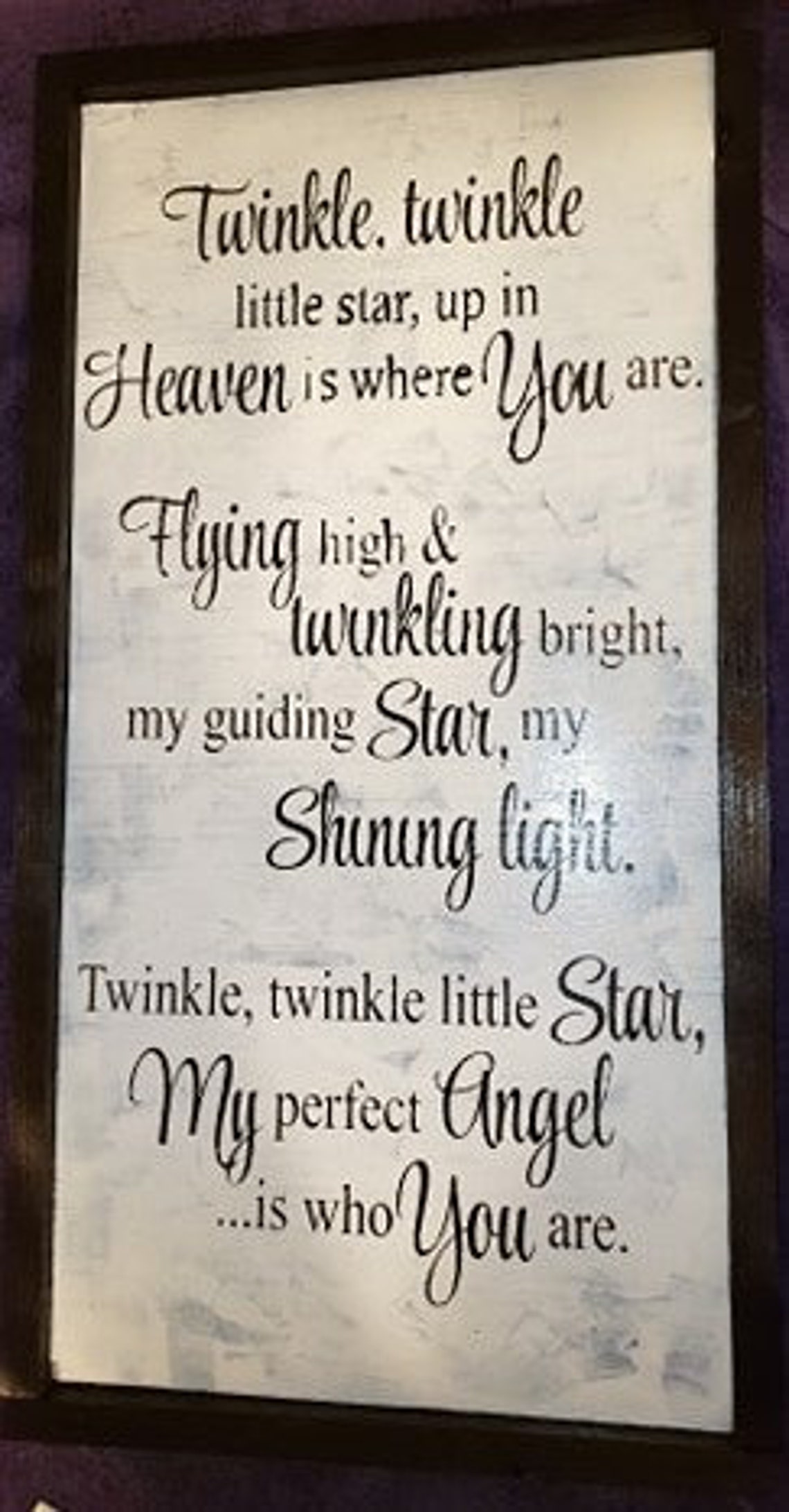 Twinkle Twinkle Little Star Up In Heaven Is Where You Are | Etsy