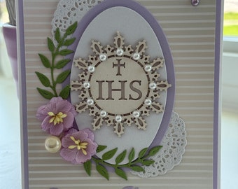 handmade first holy communion card