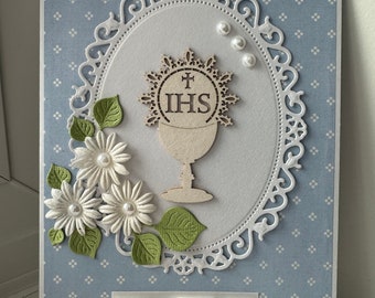 Handmade first holy communion card