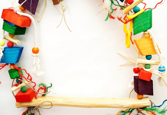 Big Swing Garçon Pour Ara Africain Gris Amazone Oiseau Perroquet Cage Jouet Taille 20 X 15