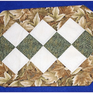 Small Fall Quilted Table Runner,  Table Topper, Home Decor, Trivet, Fall Leaves