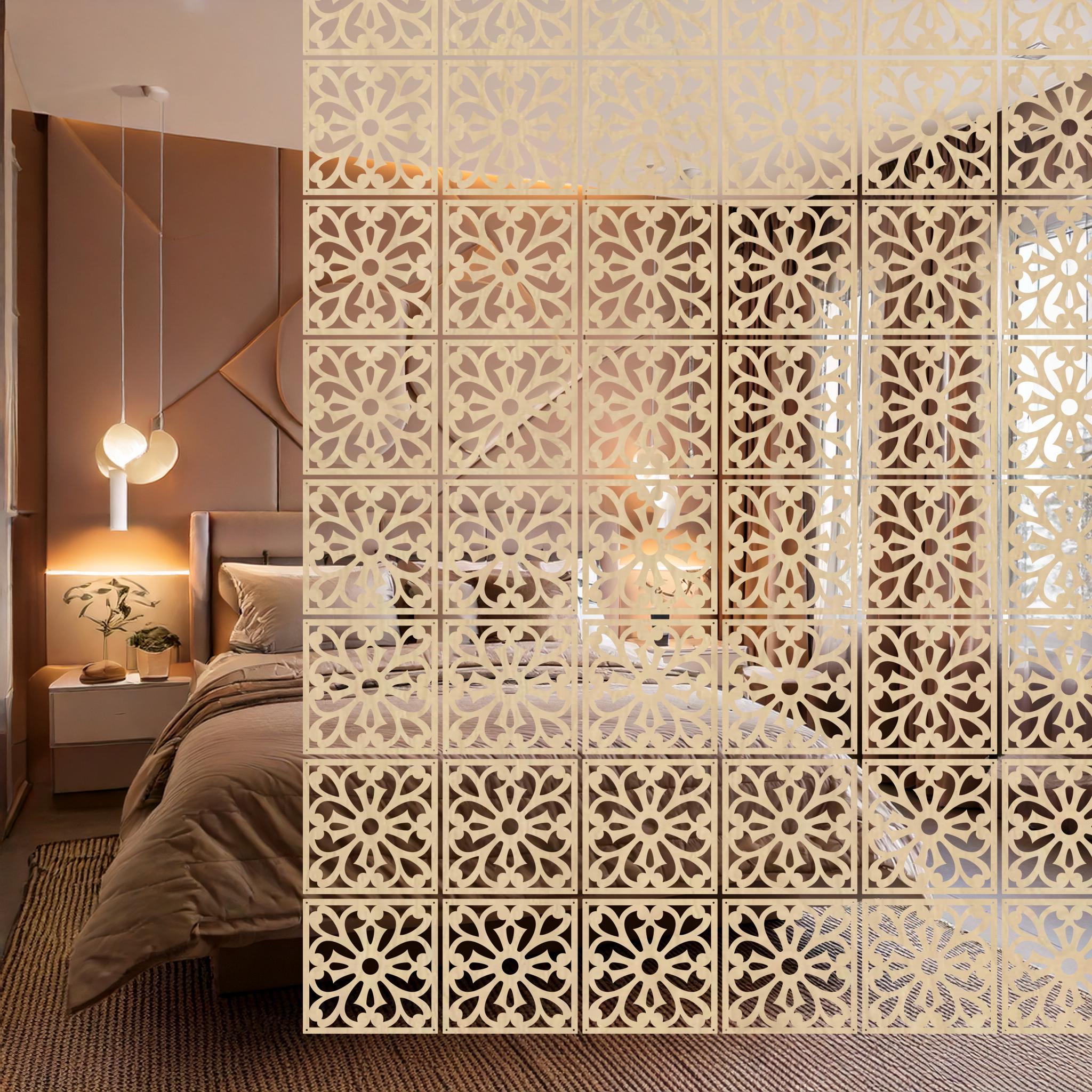Wooden Space Divider, Decorative Partition Panels, Hanging Room Screen ...