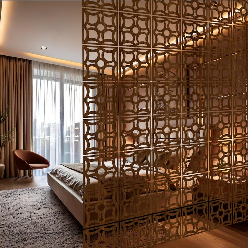 Wooden Partition Panels, Decorative Room Screen, Modern Wall Dividers ...