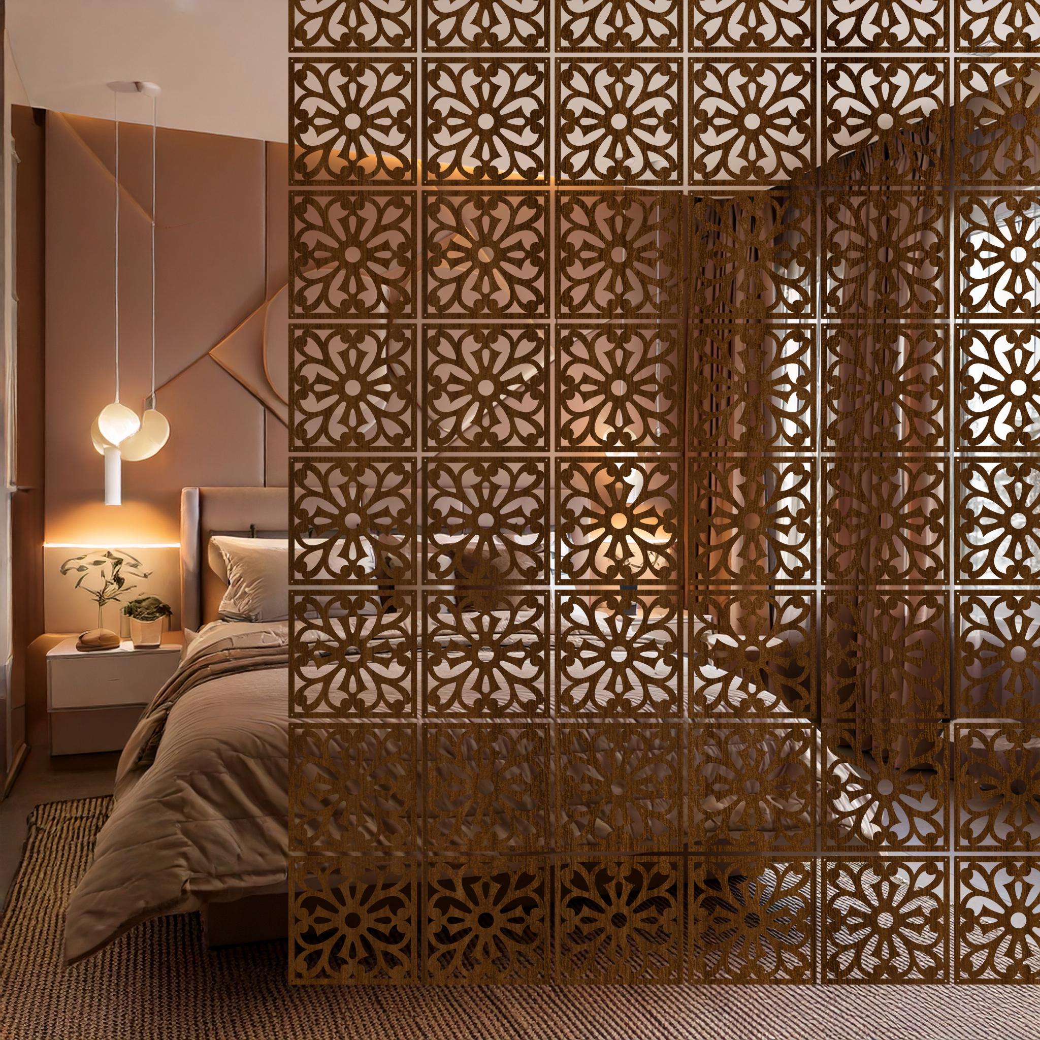 Wooden Space Divider, Decorative Partition Panels, Hanging Room Screen ...