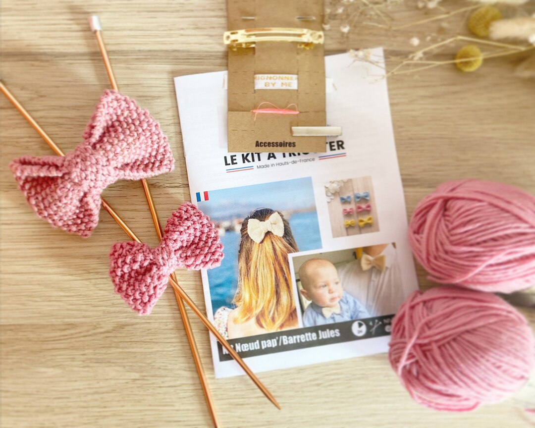 Beginner Knitting Kit Barrette Hair Clip - Etsy New Zealand